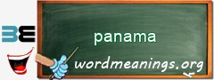 WordMeaning blackboard for panama